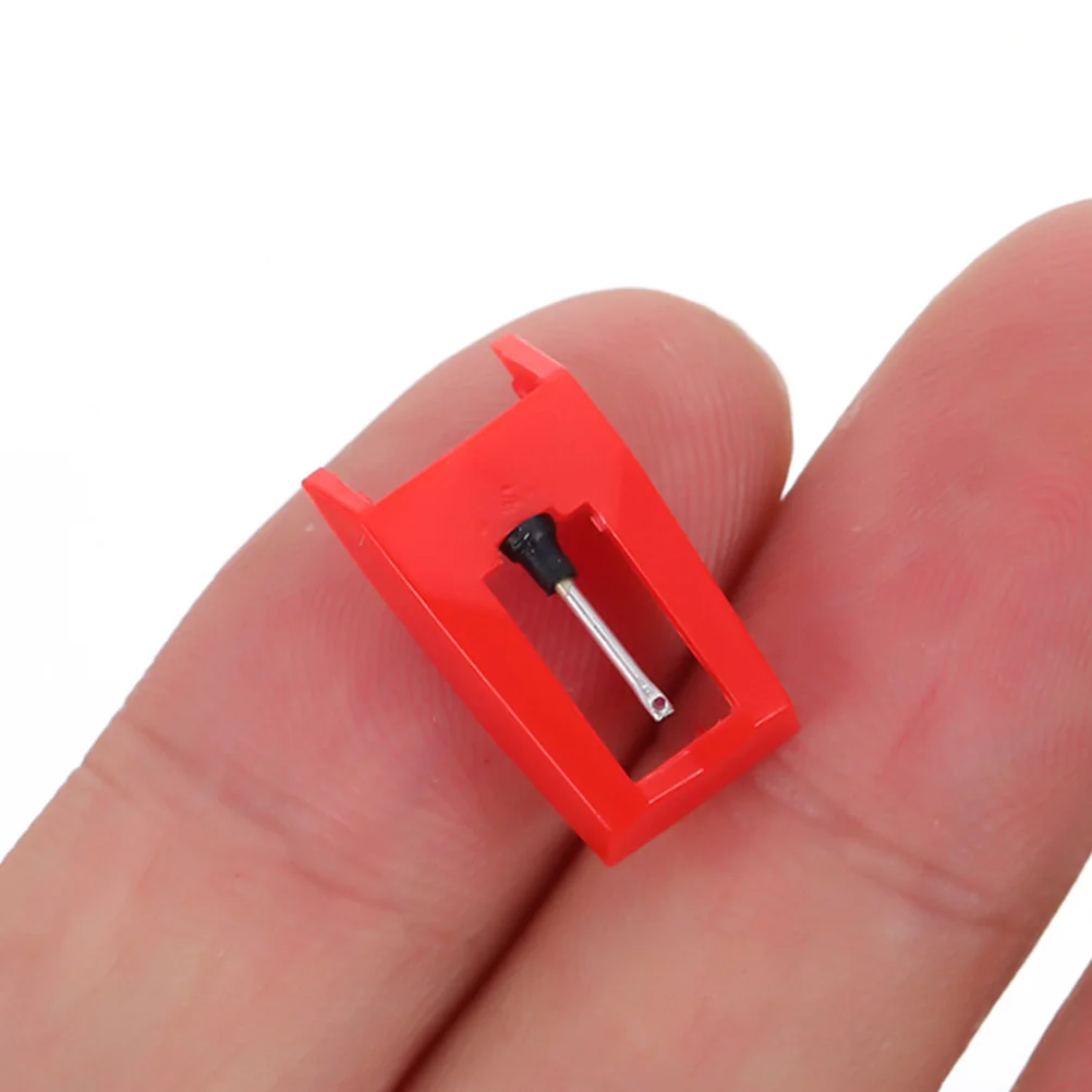 

6pcs Stylus Needle Plastic Record Player Pickup Red Turntable Replacement DJ Equipment Accessories Retro Design