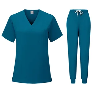 Kurzarm Frauen Collar gegen Uniform Krankenschwester, Pedikulator und Top Hosen, Freizeitset von medizinischen Abstrichen, Mujer -Kliniken, Sommer, Sommer 8 Hauptverkaufs -medizinisches Shirt - №6