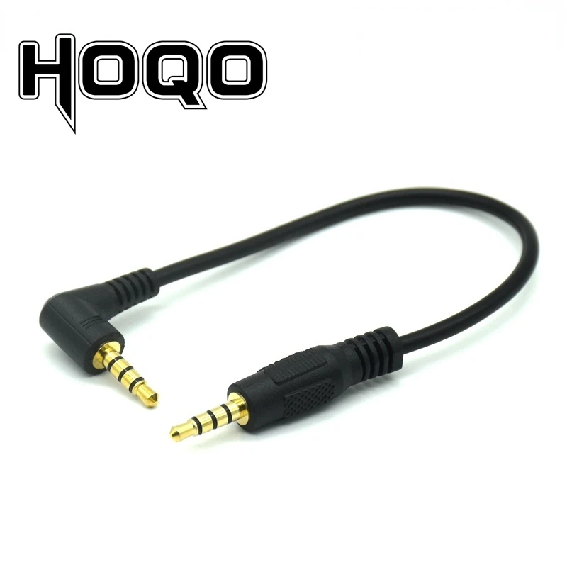 Ultra short 3.5mm Aux Cable 15cm Male to Male Gold Plated 90 Degree Angle Audio Cable for MP3 Car phone Speaker