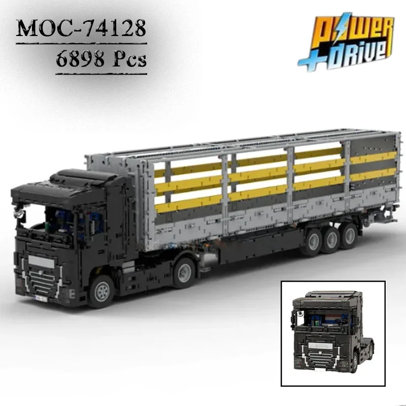 

New MOC-74128+6898PCS DAF XF460 Reinstalled Container Truck Model To Build Kit Building Brick Brick Boys Christmas Gifts