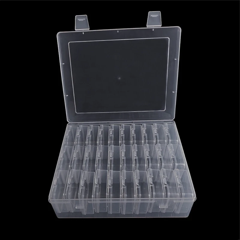 Craft Supply Storage Case Transparent Clear Plastic Mini Boxes with Secure Lids Dropshipping