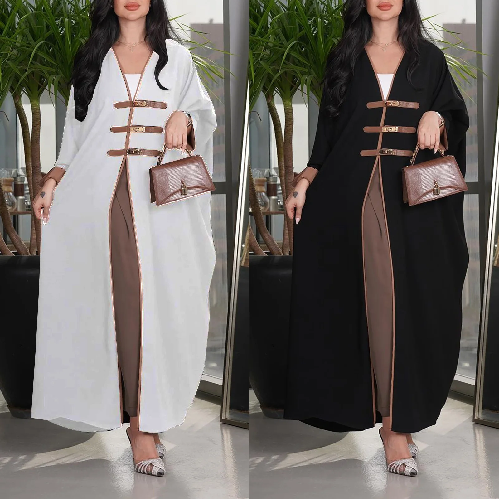 

Women Prayer Clothes Muslim Outfits Open Front Kaftan Long Robe Abaya Dresses Dubai Kaftan Dress Robe Hijabs for Women