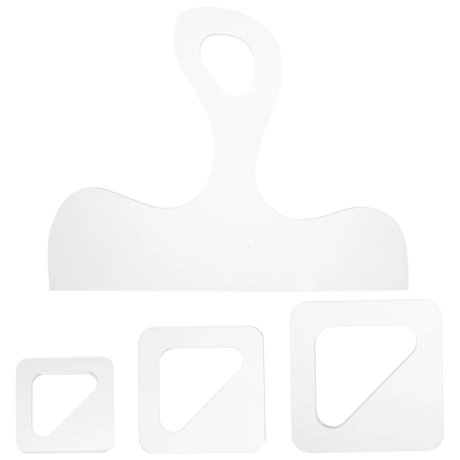 

4Pcs Acrylic Charcuterie Board Handle Template Reusable Cutting Board Handle Stencil Kitchen Woodworking Tool Kitchen Tool