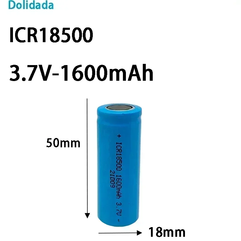 18500 battery 3.7V 1600mAh rechargeable lithium ion battery,3.7V For strong light flashlight anti-light special lithium battery