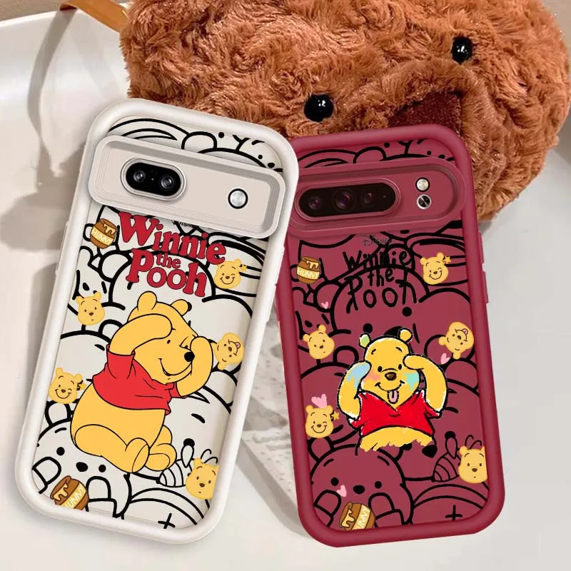 

Winnie the Pooh Cute Phone Case For Google Pixel 9 8A 8 7 7A Pro XL 5G Eye Ladder Soft TPU Shockproof Cover