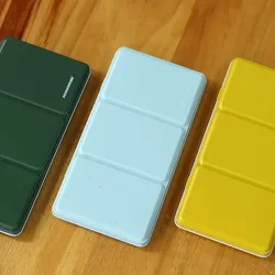 16/24grids Solid Watercolor Empty Iron Box Paint Palettes Storage Durable Easy To Clean Student Painting Palette Art Supplies