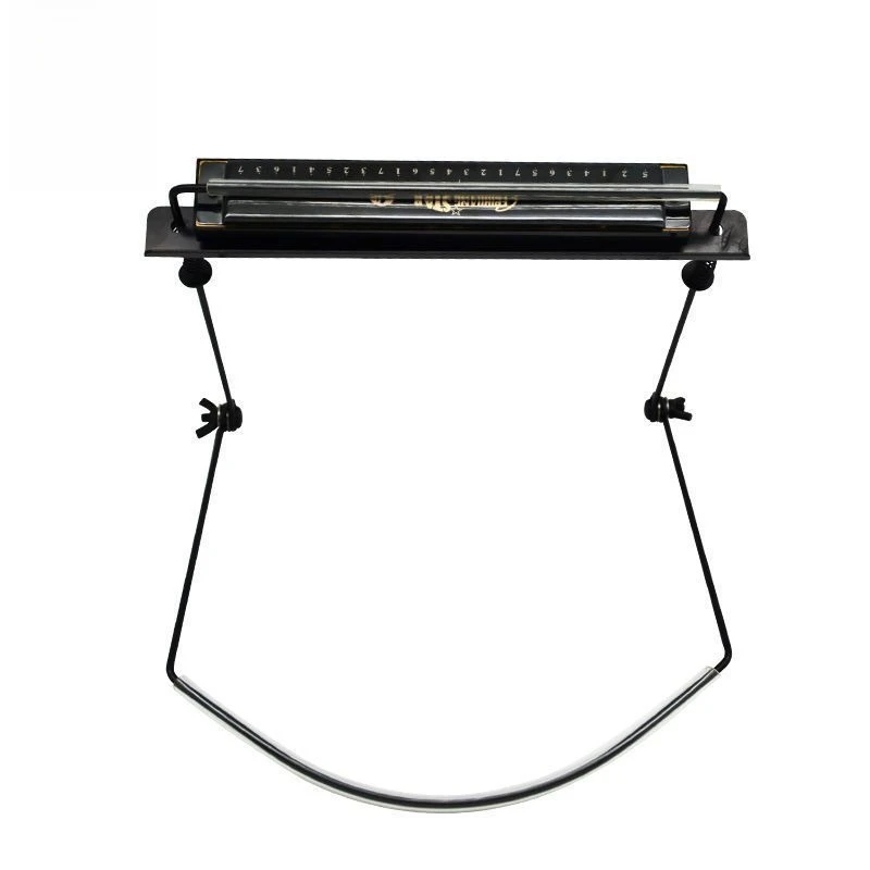 24/10 Holes Harmonica Holder Adjustable Metal Harmonica Neck Rack Professional Mouth Organ Stand Wind Instruments Accessories