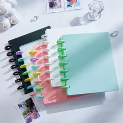 3 inch Mushroom Card Binder Buckle Transparent Simple Album Solid Color Good-looking Loose Spiral Notebook Polaroid Storage