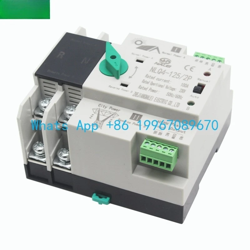 

ATS photovoltaic inverter 230V switching uninterruptible power dual power supply automatic transfer switch NLQ4-125/
