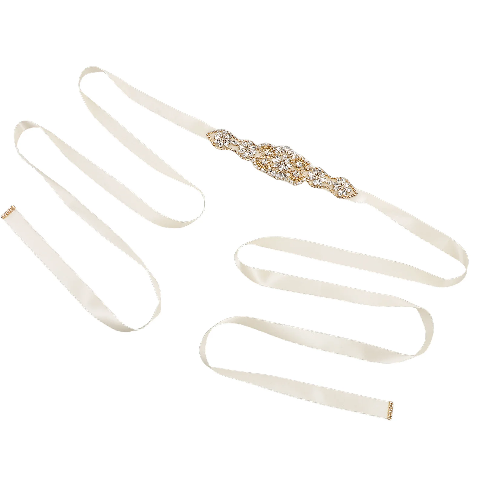 

Rhinestone Bridal Belt Elegant Pearls Flower Sparkly Wedding Dress Sash Crystal Waist Belt for Bride Prom Gown