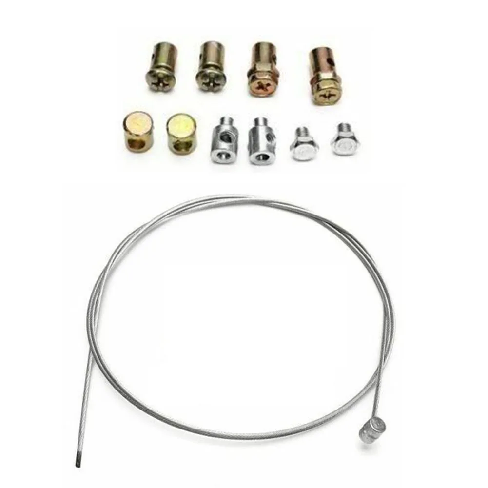 Universal Throttle Clutch Cable Repair Kit Solderless Nipple With Sleeve Nut Set With Cable Lawnmower Rotovator Lawn Mower Parts