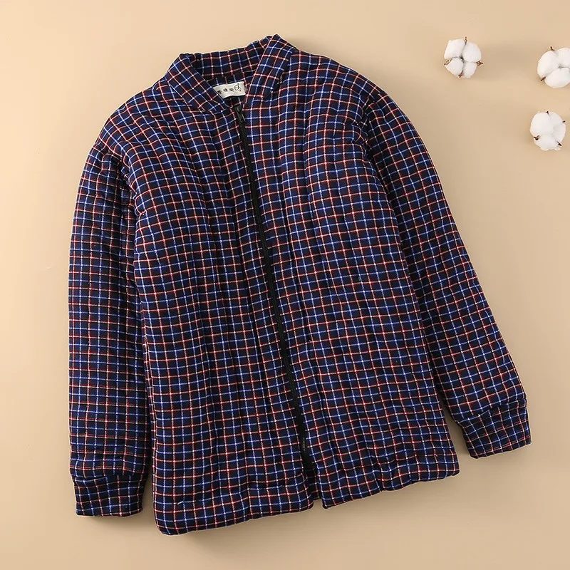 

Одежда ручной работы из чистого хлопка с хлопковой подкладкой, мужские толстые теплые свободные куртки с хлопковой подкладкой для отца, дедушек, комфорт для взрослых