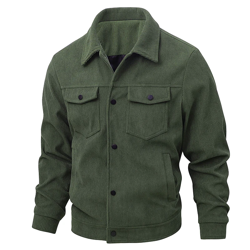 Men Outdoor Running Sports Fashionable Versatile Corduroy Jacket Comfortable Loose Breathable Japanese Style Lapel Trendy Jacket