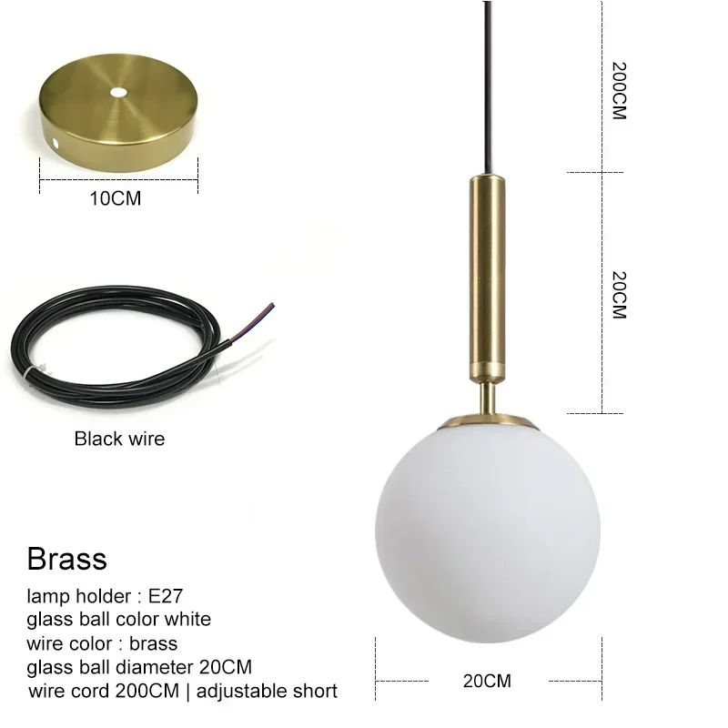 Moderne glazen hanglampen voor slaapkamer, bar, hanglampen, keukenarmaturen, eetkamer, decoratie, thuislamp, bal, lampenkap