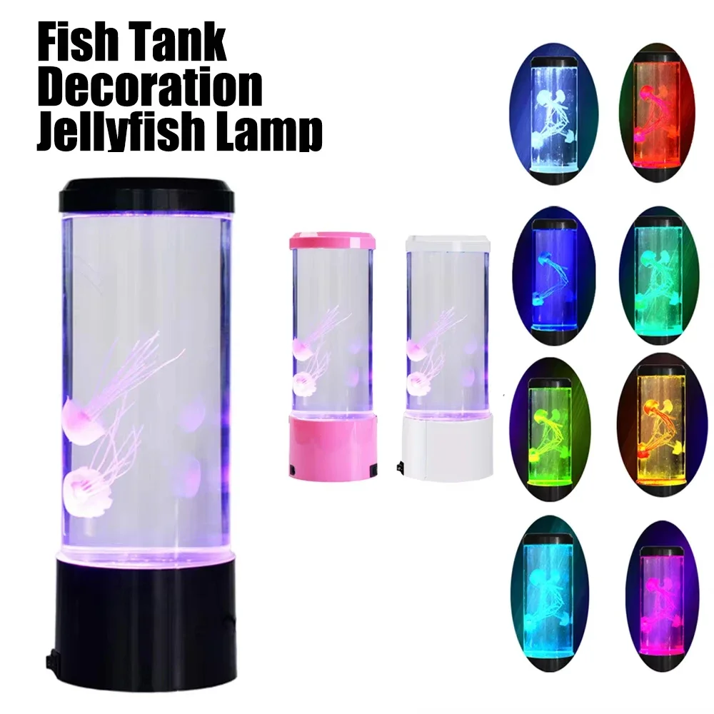 Lampada medusa multicolore Atmosfera creativa Luce notturna Alimentata tramite USB per soggiorno Camera da letto Illuminazione per decorazioni per la camera dei bambini