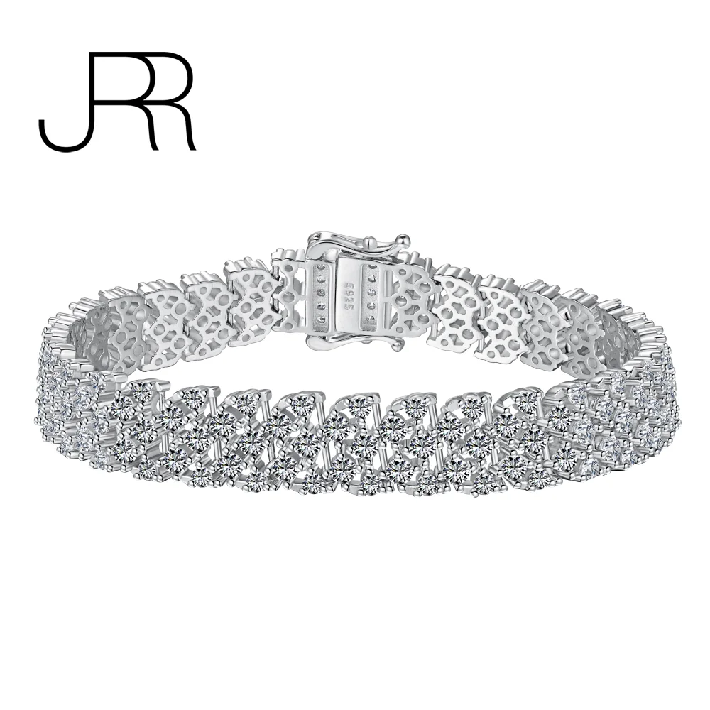 

JRR High Quality 925 Sterling Silver Luxury Created Gemstone Women Wedding Dinner Party Fine Girls Bracelet Jewelry Gift