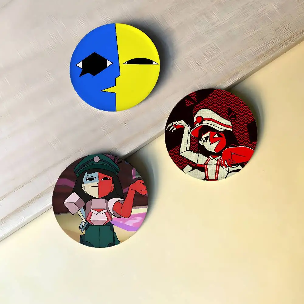 Ena Graphic Sthetic Rain Rock Badges Peripheral Lapel Pins Tinplate Round Brooch For Shoulder Bag Accessories Souvenir Gifts
