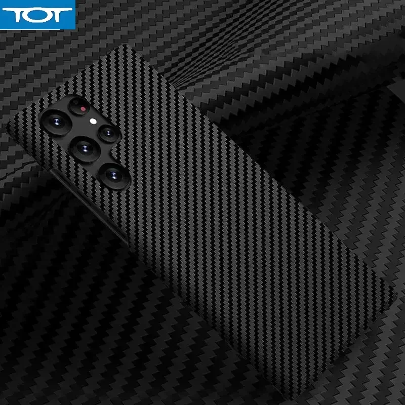 

Роскошный чехол из углеродного волокна для Samsung Galaxy S24 S23 S22 S21 Ultra S24 Plus S24Ultra 5G, жесткий ПК, ультратонкие защитные чехлы