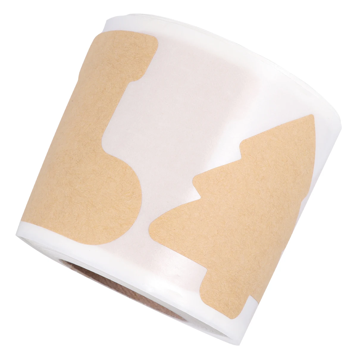 

1 Roll 300Pcs Delicate Kraft Paper Sealing Stickers Creative Unique Christmas Design Self-adhesive Label Stickers Gift Packaging