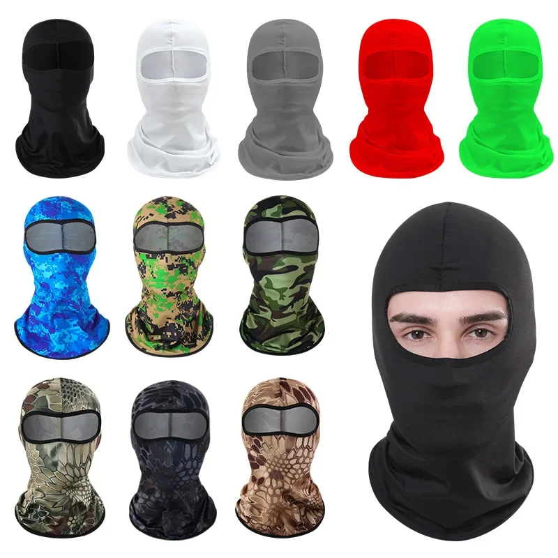 Passamontagna Moto maschera per il viso Moto casco Bandana cappuccio sci collo maschera integrale antivento antipolvere visiera maschera da motociclista da uomo