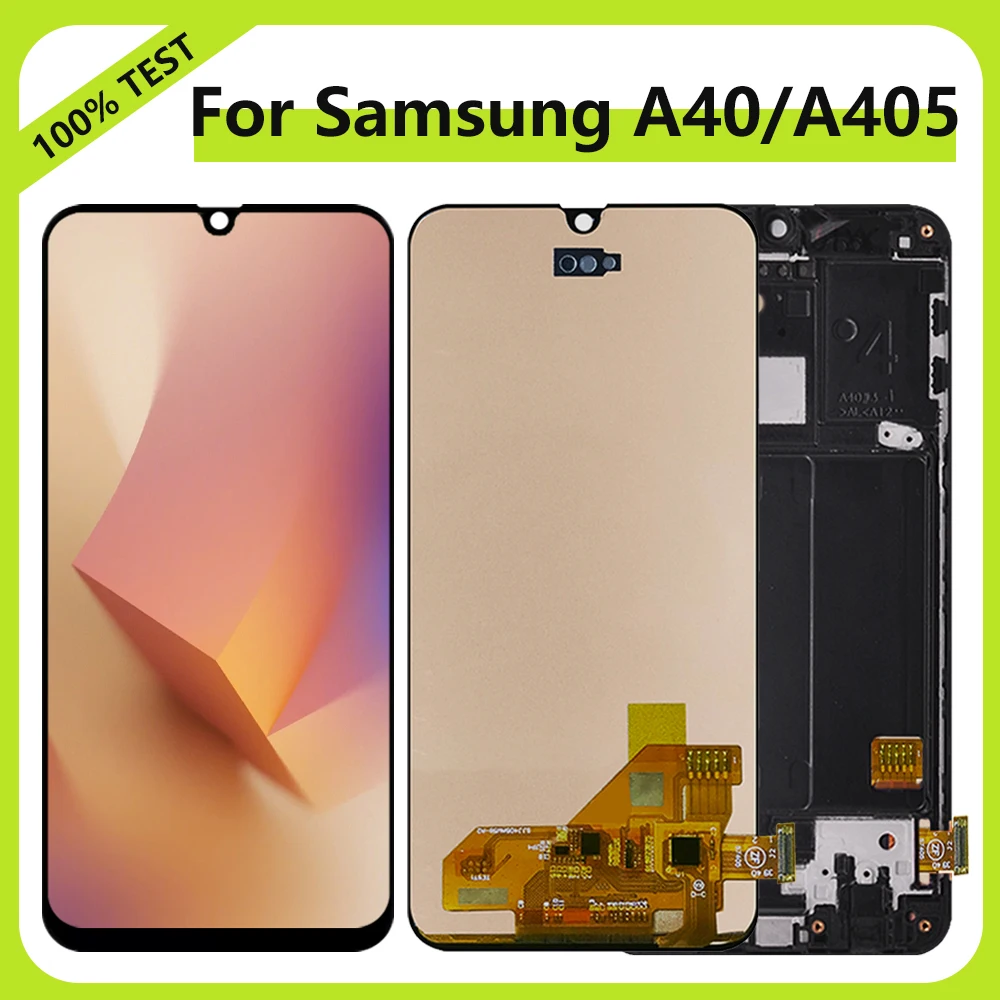 A40 SM-A405F A405FN A405FM A405S Display Screen For Samsung Galaxy A40 LCD Display Screen  Replace Digitizer Assembly With frame