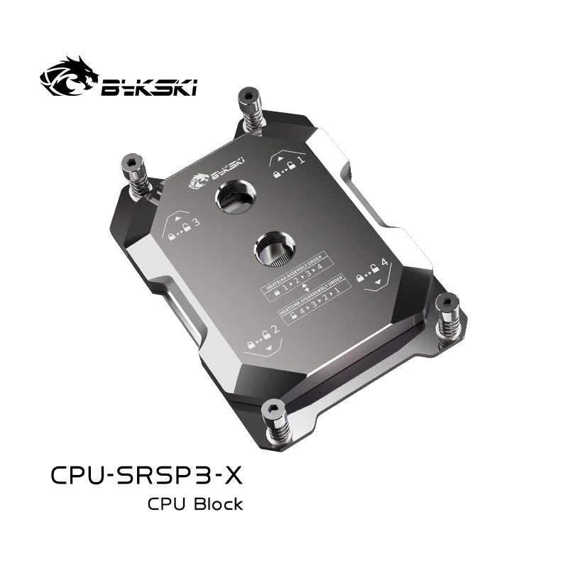 Bykski CPU Water Block Use for AMD TR4 Socket Rectangle CPU / Copper Metal Radiator Liquid Cooling System / CPU-SRSP3-X