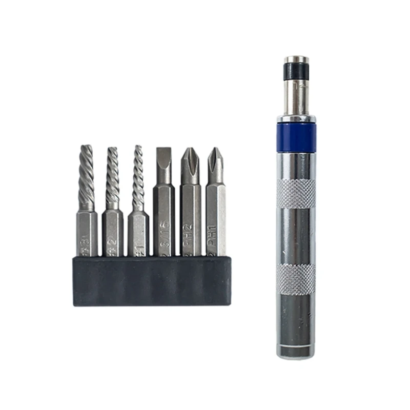 6In1 Screwdriver Set 1/4-Inch Impact Drive Rusted Stuck Broken Fasteners Remover With Complete Specifications