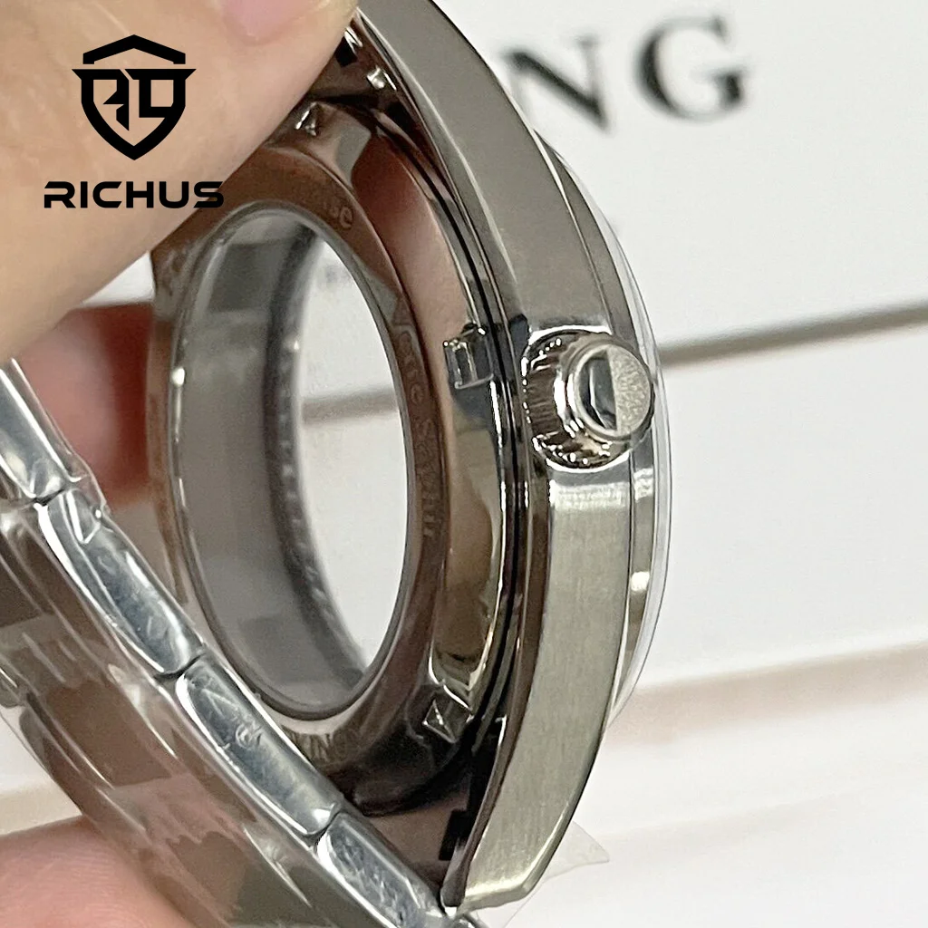 Cassa per orologio personalizzata Laser Cassa per orologio personalizzata 36/38/40mm Cinturino personalizzato/Corona/Custodia posteriore adatta ai movimenti NH34 NH35 NH36