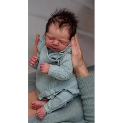 48cm Reborn Doll Sleeping Baby Pascale Lifelike Soft Touch with Hand-Rooting Hair Doll