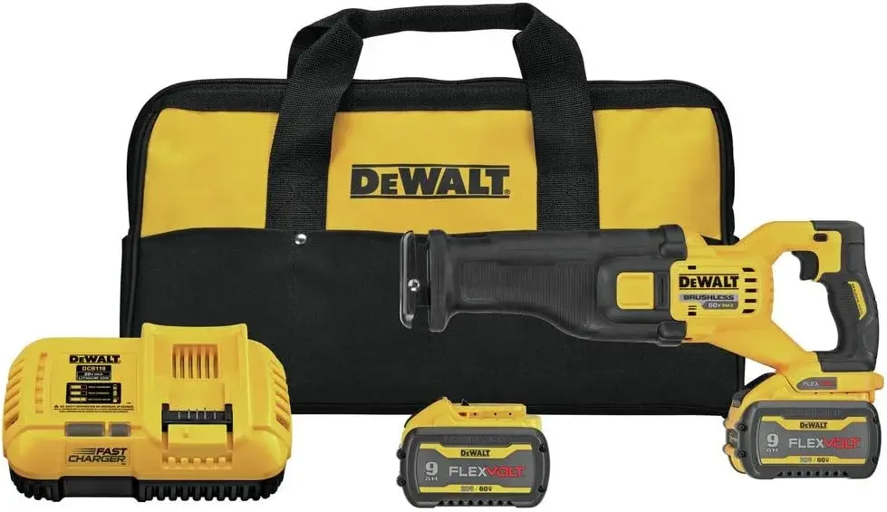 DEWALT FLEXVOLT 60V MAX* Сабельная пила, Аккумуляторный комплект (DCS389X2)