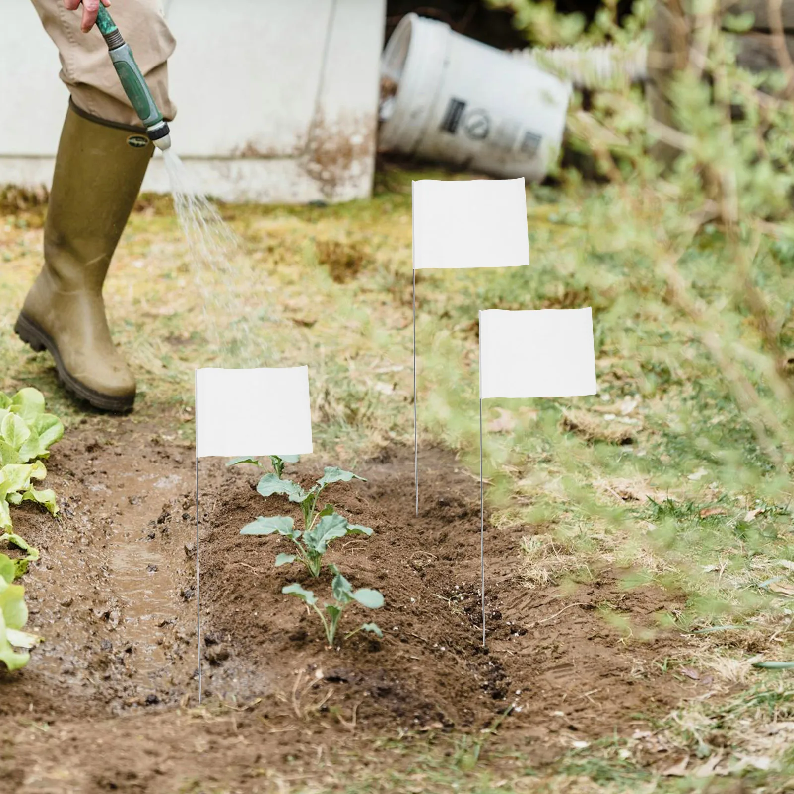 

50pcs Irrigation Garden Garden Irrigation Sprinkler For Lawn Yard Landscape Survey Marker Flags Dog Training Flags