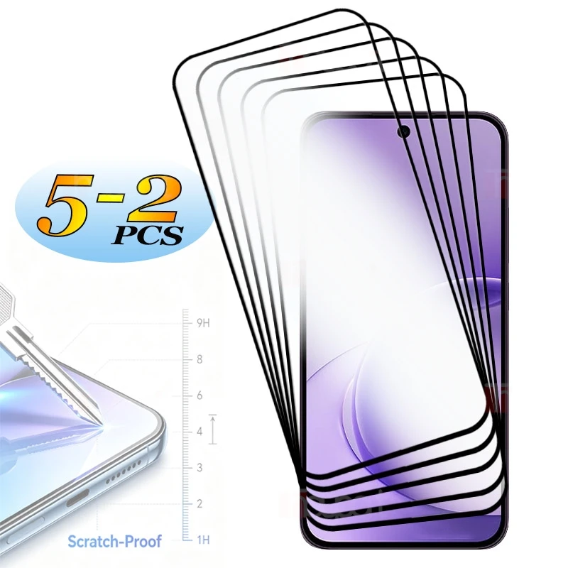 Tempered Glass For OPPO Reno16 FS Reno16F Glass Full Cover Glue Shockproof Front Screen Protector 2-5Pcs