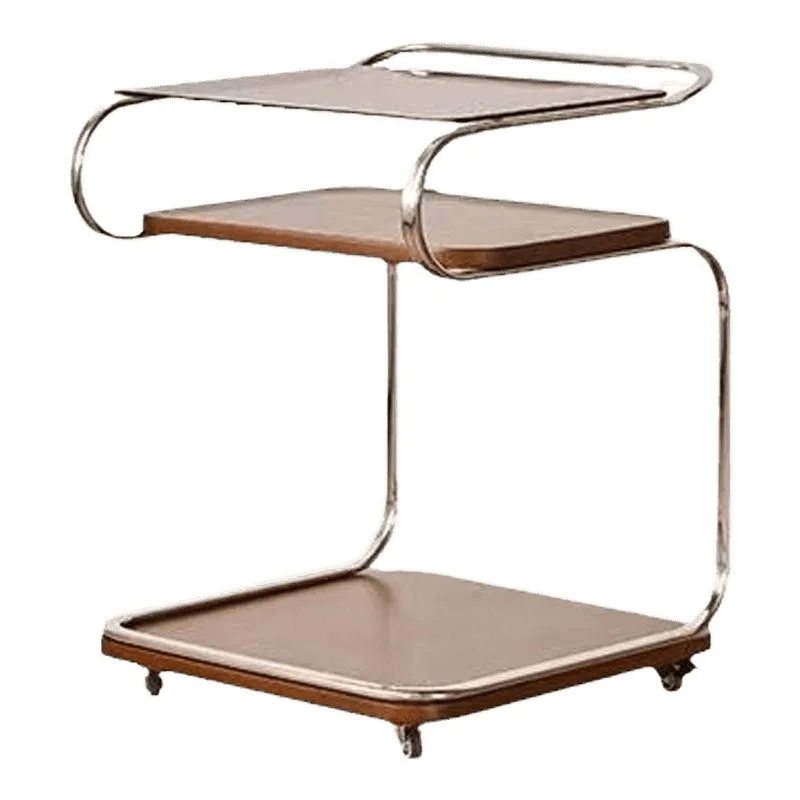 

Medieval edge few Nordic living room sofa glass corner few movable trolley shelf bedroom idea