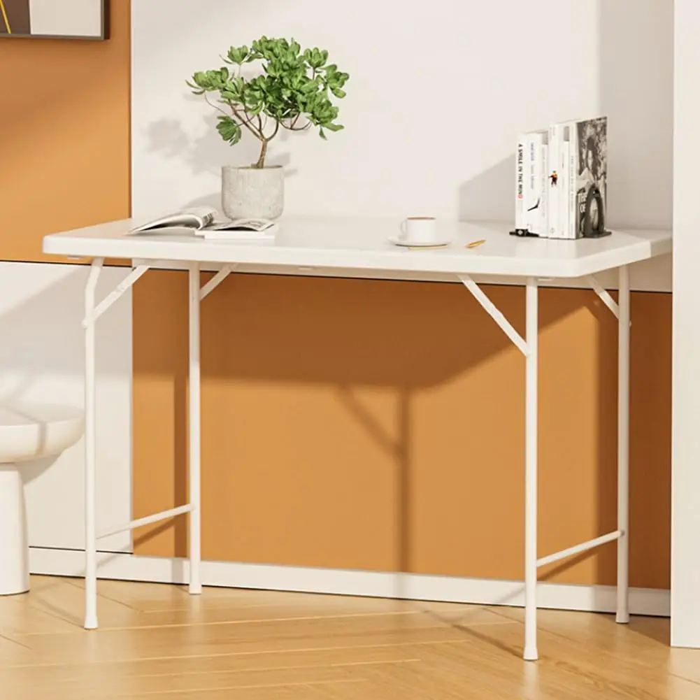 GarveeLife: tavolo da ufficio resistente e versatile – scrivania pieghevole, piano in plastica HDPE robusta e gambe in acciaio, maniglia per il trasporto, capacità di carico di 120 kg, facile da