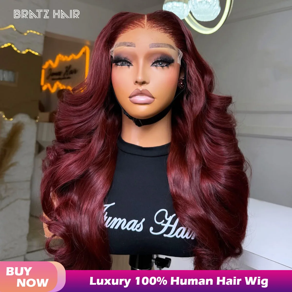

450 Density Lace Front 99j Burgundy Bouncy Curly Wigs Human Hair Wine Color 5by5 Closure Loose Wave Glueless Wig Ready to Wear