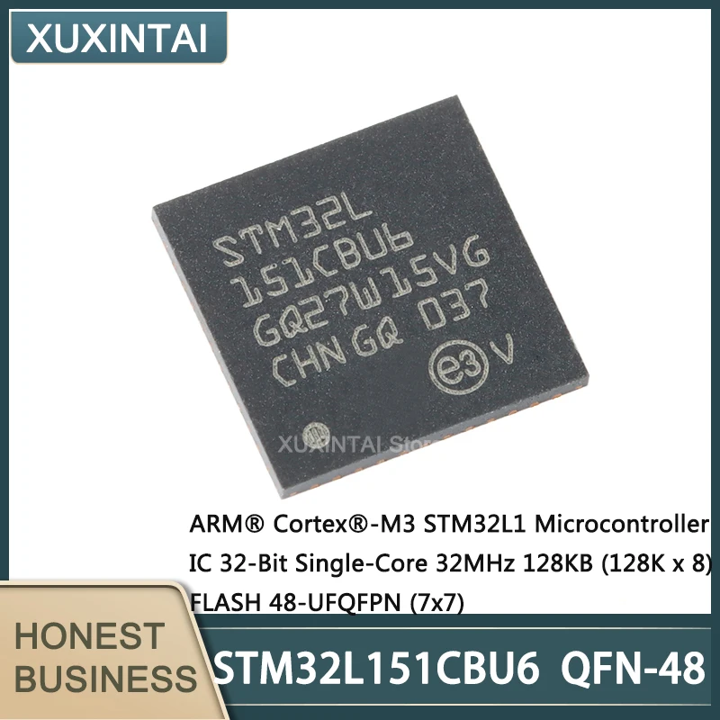 5Pcs/Lot New Original STM32L151CBU6 STM32L151 QFN-48  Microcontroller IC 32-Bit Single-Core 32MHz 128KB (128K x 8) FLASH