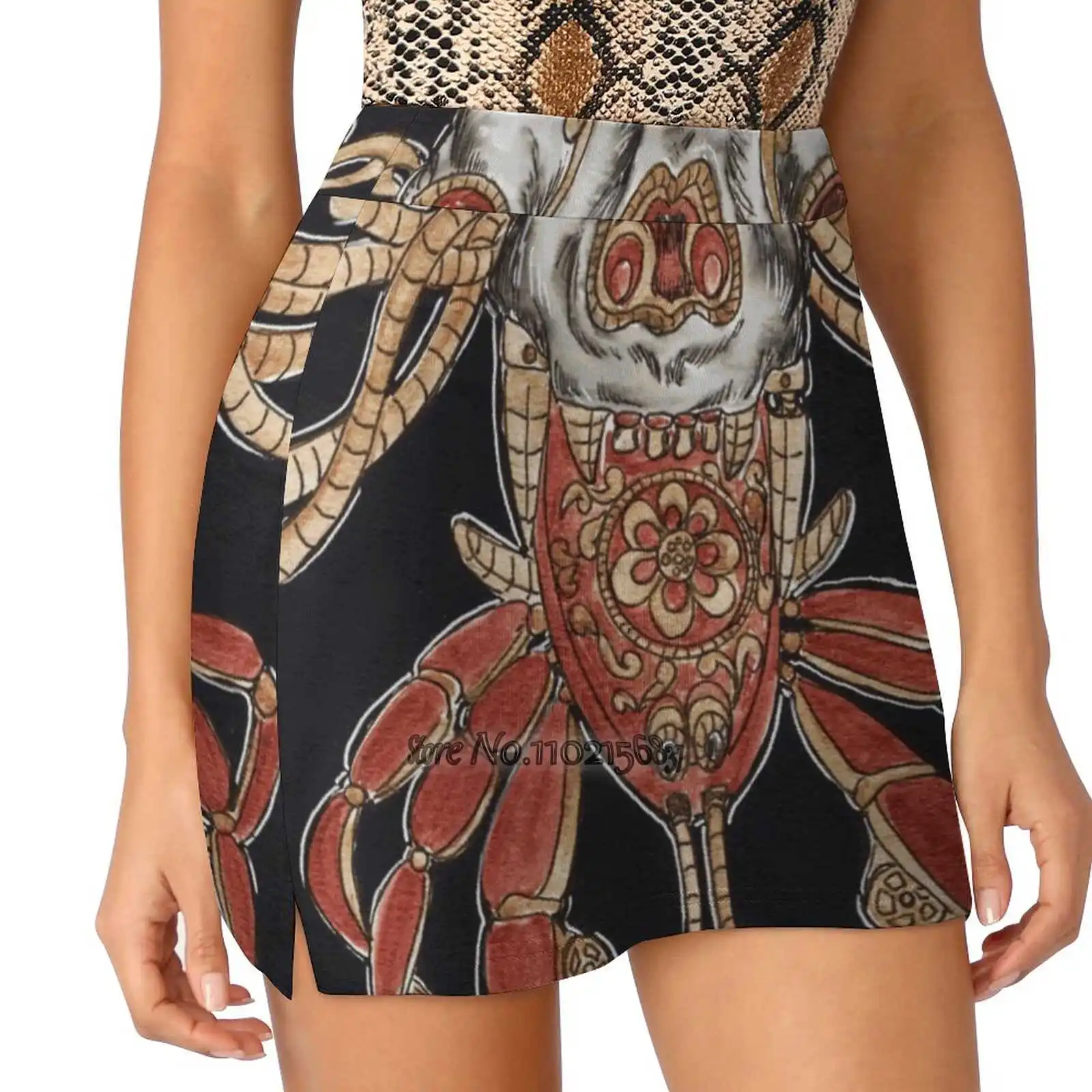 

Steampunk Hermit Crab ( The Hermit Tarot ) S-4Xl Tennis Skirts Golf Fitness Athletic Shorts Skirt With Phone Pocket Steampunk