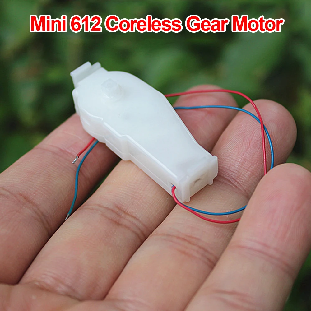 Mini Worm Gear Motor Reducer Micro 612 Coreless Turbo Worm Reduction Motor DC 1.5V-3.7V 530RPM Small DC Gear Motor Toy Car Model