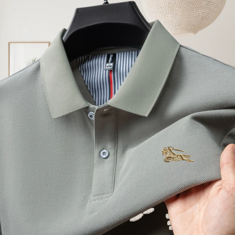NONE Short Sleeve Polo Shirt Cotton 4
