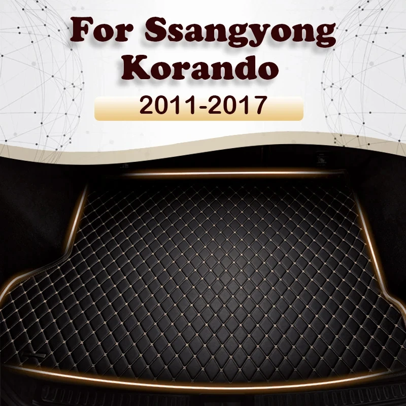 

Car trunk mat For Ssangyong Korando SUV 2011 2012 2013 2014 2015 2016 2017 Cargo Liner Carpet Interior Parts Accessories Cover