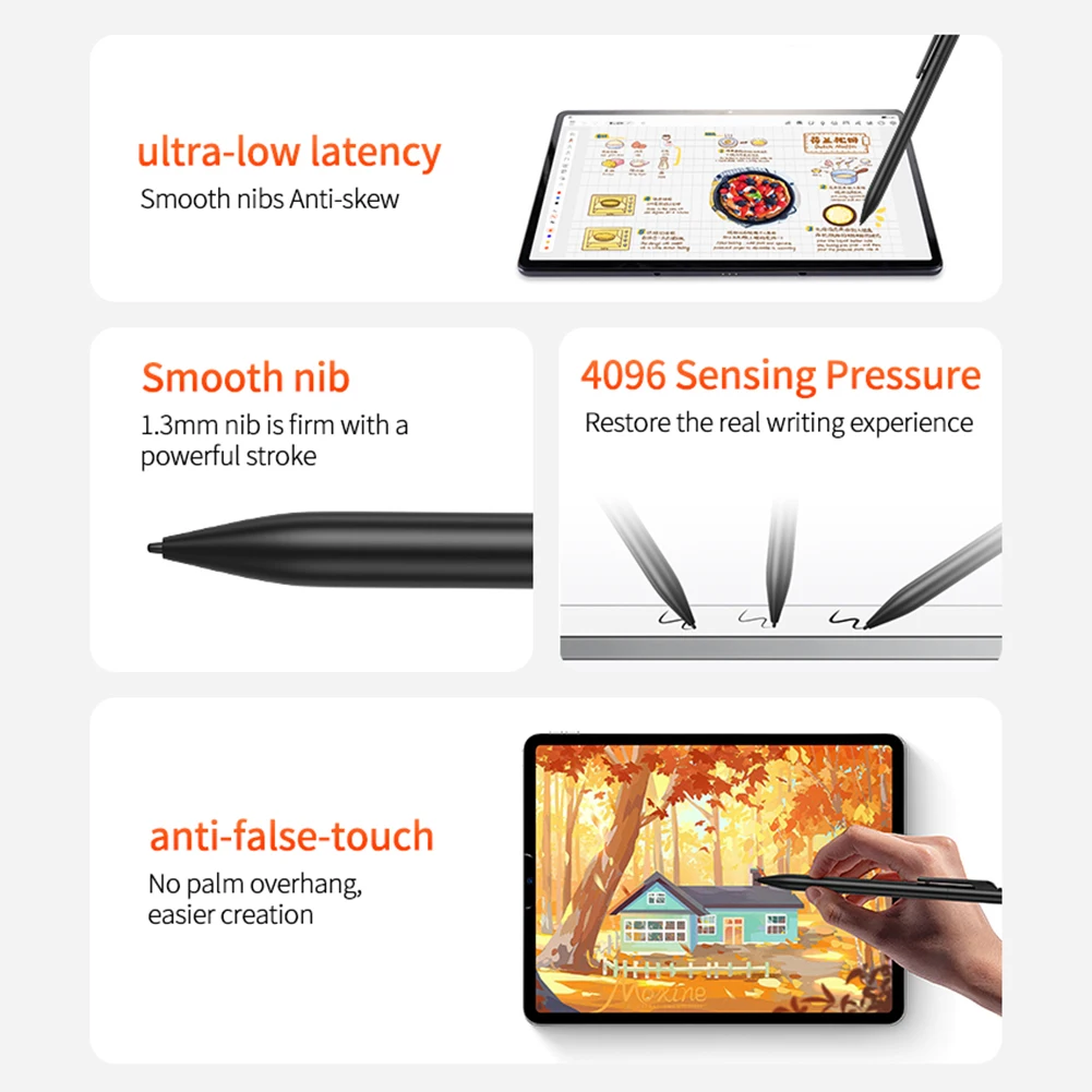 قلم EMR للامع 2 EMR Stylus Tilt 4096 رفض راحة اليد الحساسية مع نصائح قلمين لأجهزة Samsung/Wacom/EMR