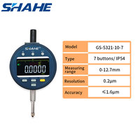 SHAHE High Resolution 0.2μm Electronic Digital Dial Indicator 0-12.7/25.4mm Inch/Metric Conversion Digital Indicator Gauge