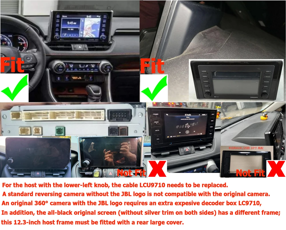 12.5 Ultra Slim Car Stereo Media Player For Toyota RAV4 XA50 2018-2022 CarPlay Andrioid Stereo GPS MP3 MP4