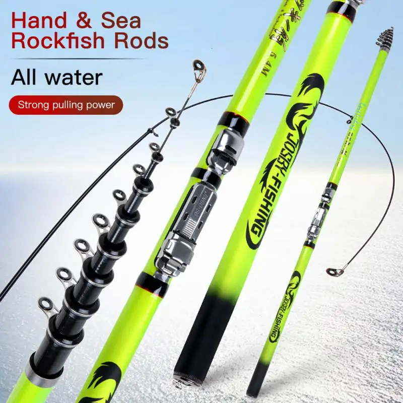 Carbon Fishing Rod Feeder Short-jointed Rock Fishing Rod Hand Fishing Rod Telescopic Travel Pole 3.6m 4.5m 5.4m