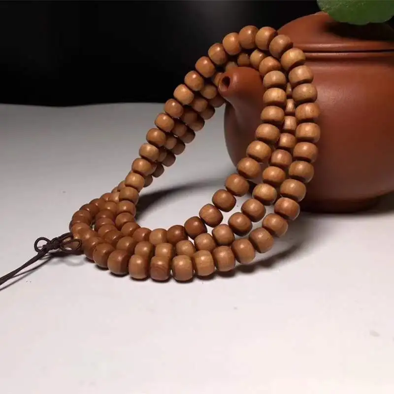 India Mysoltan Barrel 108 Men and Women Bracelet Beads Sandalwood