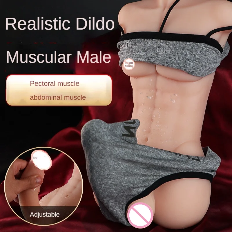 Half Body with Realistic Dildo Real Silicone Vaginal for Man Big Ass Sex Dolls Unisex Masturbation Sex Toys for Woman Man Gay