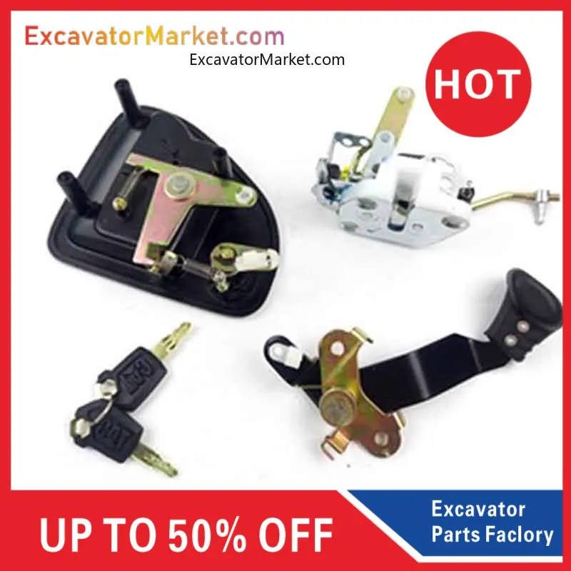 

For Excavator Suitable For KUBOTA 155/165/175 Cab Door Lock Outer Handle Lock Block Lock Cylinder With Key High-quality