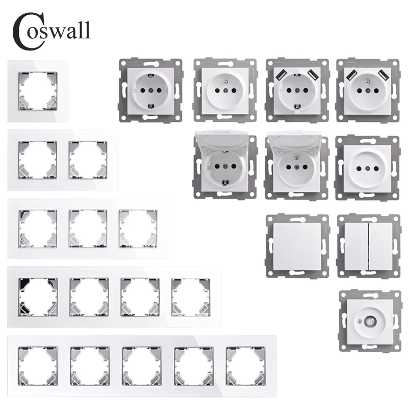 WEKPOBA D1 Series Module DIY 1 Gang 3 Way Crossover Cross Intermediate On / Off Wall Light Switch Switched