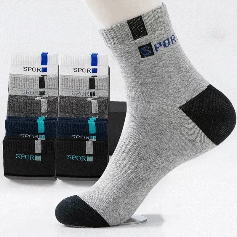 5 Pairs High Quality Men Ankle Socks Breathable Cotton Sports Socks Mesh Casual Athletic Summer Boat Cut Short Sport Plus Size