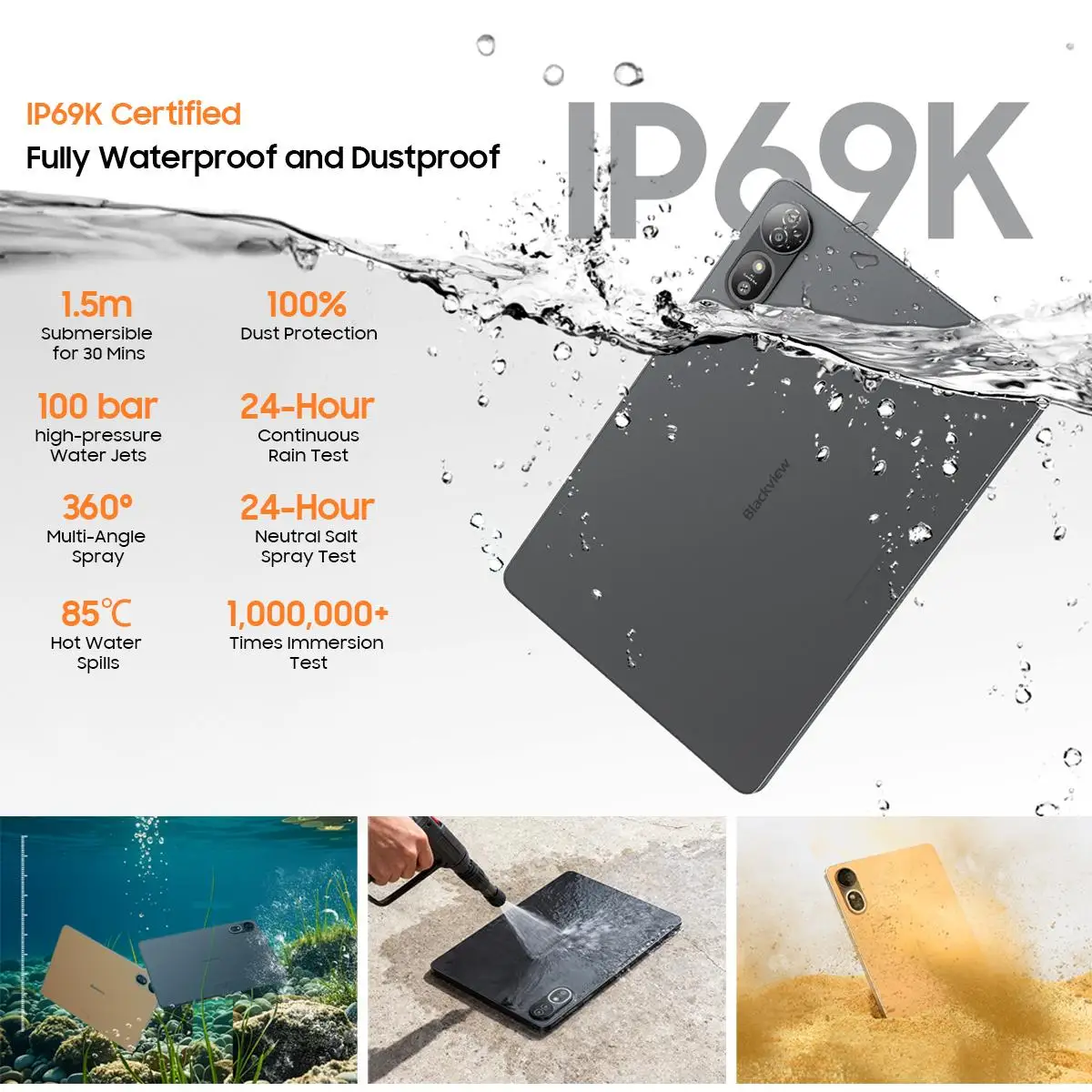 Blackview MEGA 12 Tablet PC 12GB+256GB 12.2'' Android 16 MTk Dimensity 7200 10000mAh 5G Global Version with Google Play Tablet